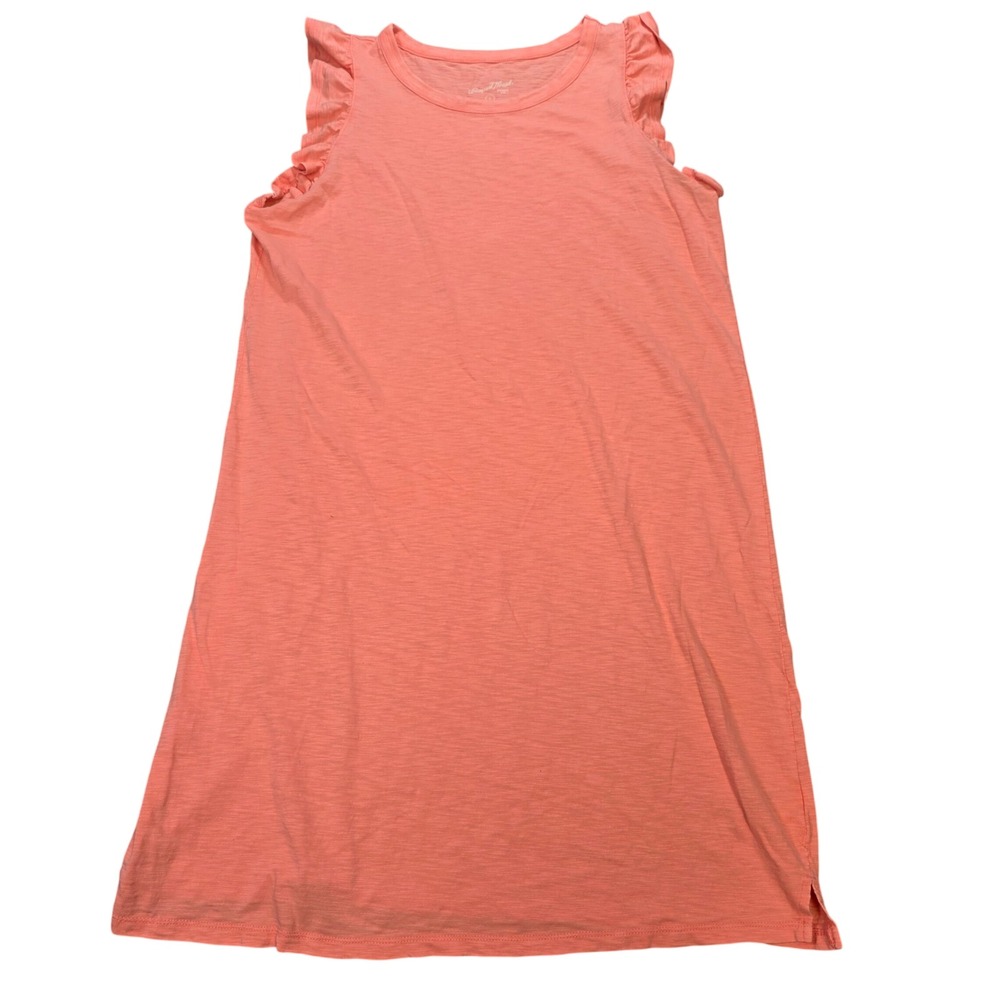 Universal Thread Ruffle Sleeve Shift Dress Women's Size L Coral Pink Cotton